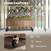 Wooden Planters with Diamond-Shaped Trellis | Four Wheels and Steel Back Grid - Little and Giant Explorers Outsunny
