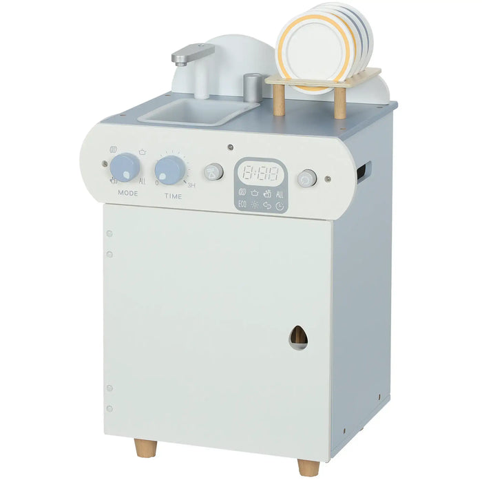 Wooden Play Kitchen – Blue and White | 32-Piece Dishwasher and Sink Set AIYAPLAY - Little and Giant Explorers AIYAPLAY