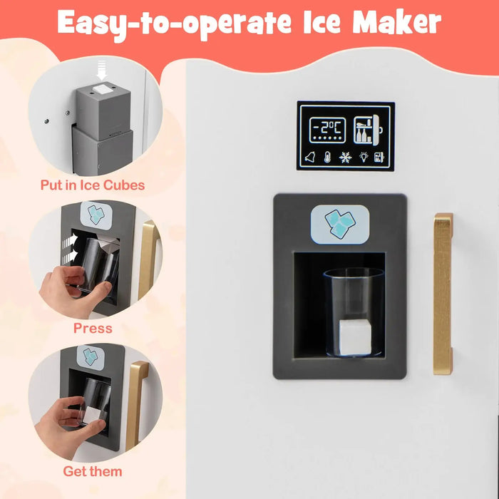 Ice maker with digital display and instructions on how to use it