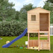 Outdoor Wooden Playhouse with Slide in Solid Wood Fir - Little and Giant Explorers vidaXL