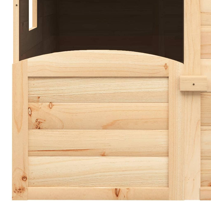 Playhouse with Lockable Door and Flower Pots in Solid Wood Fir - Little and Giant Explorers vidaXL