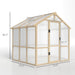 Walk-in Wooden Greenhouse with Lockable Door (6.6 x 6FT) - Little and Giant Explorers Outsunny