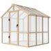 Walk-in Wooden Greenhouse with Lockable Door (6.6 x 6FT) - Little and Giant Explorers Outsunny