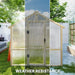 Walk-in Wooden Greenhouse with Lockable Door (6.6 x 6FT) - Little and Giant Explorers Outsunny