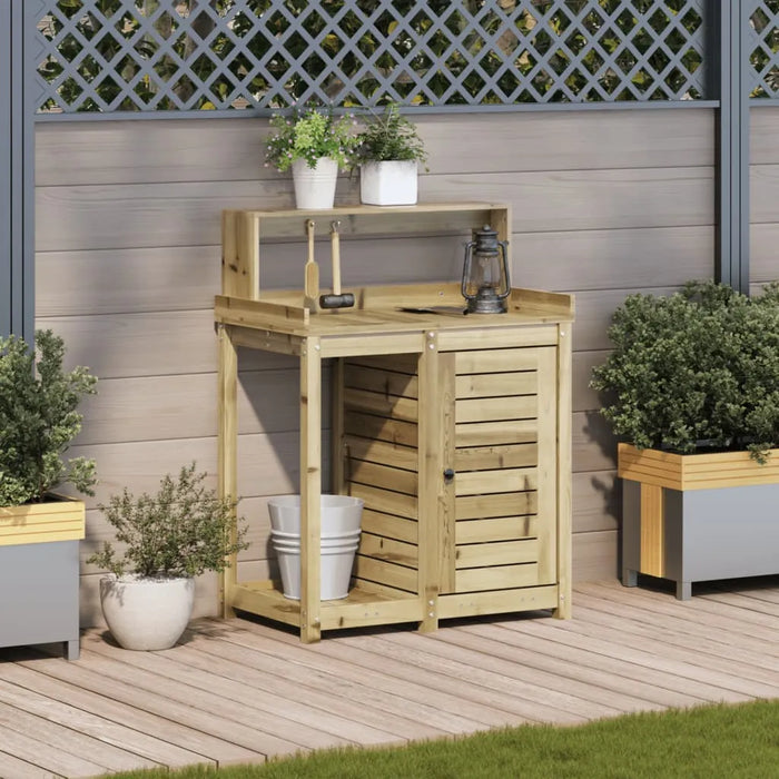 Wooden Potting Table – Solid Pine Garden Workbench | Rustic Outdoor Planting Station VIDAXL - Little and Giant Explorers vidaXL