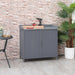 Garden Storage Cabinet and Potting Bench Table in Grey - Little and Giant Explorers Outsunny