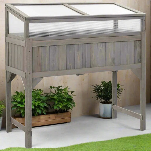 Raised Bed with Greenhouse (110 x 54 x 120cm) - Little and Giant Explorers vidaXL