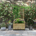 Wooden Raised Planter with Back Trellis in Natural Finish - Little and Giant Explorers Outsunny