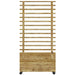 Wooden Raised Planter with Back Trellis in Natural Finish - Little and Giant Explorers Outsunny