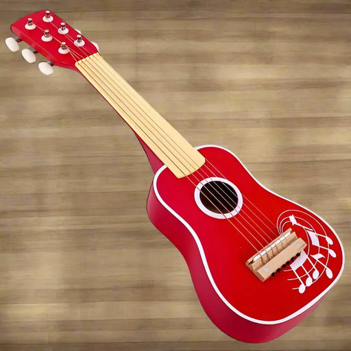 Wooden Red Guitar - Little and Giant Explorers SOKA Play Imagine Learn