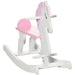 Wooden Ride-On Rocking Horse with Handlebar and Foot Pedal - Little and Giant Explorers HOMCOM