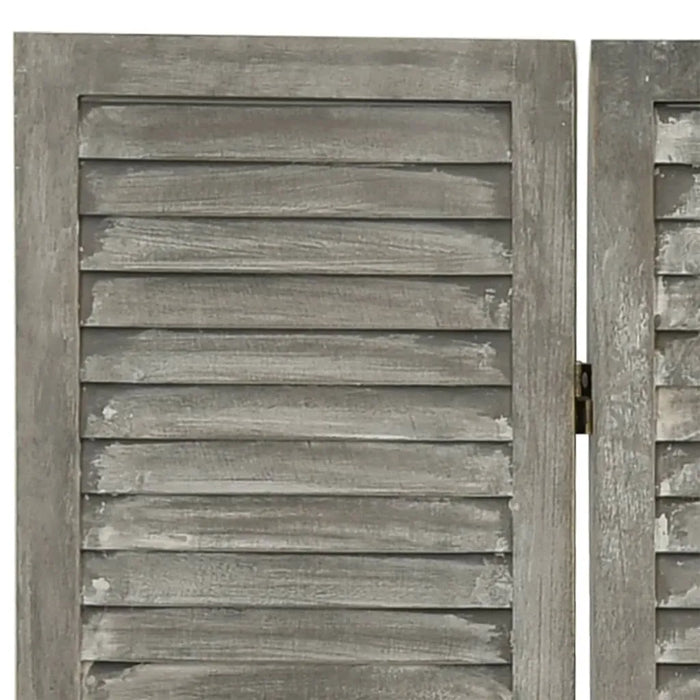 Wooden shutters with a weathered finish on a white background