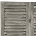 Wooden shutters with a weathered finish on a white background