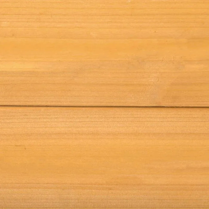 Close-up of smooth light brown wooden planks, showing natural wood grain texture.