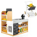 Wooden Supermarket Playset with Shopping Cart | Cash Register and Blackboard COSTWAY - Little and Giant Explorers Costway
