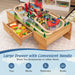 Wooden Train Table with 100-Piece Set | 2-in-1 Activity Table COSTWAY - Little and Giant Explorers Costway