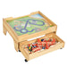 Wooden Train Track Set Table | 100-Piece Adventure Building Experience - Little and Giant Explorers Costway