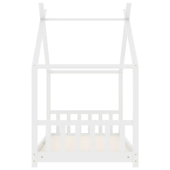 Kids Bed Frame in White and Solid Pine Wood (70 x 140cm) - Little and Giant Explorers vidaXL