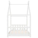 Kids Bed Frame in White and Solid Pine Wood (70 x 140cm) - Little and Giant Explorers vidaXL