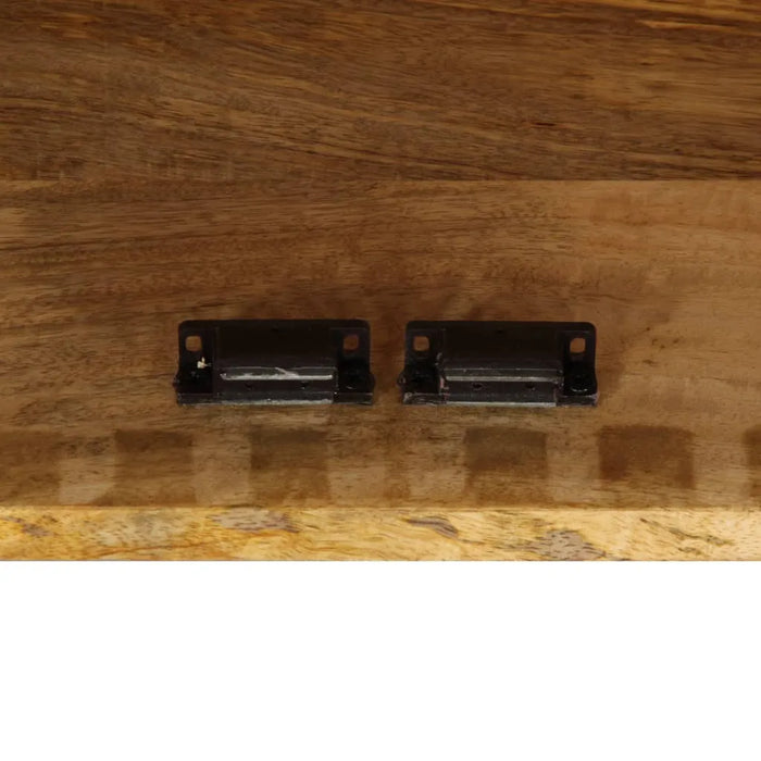 Wooden TV Cabinet – Solid Mango Wood | Media Unit with Two Doors VIDAXL