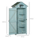 Wooden Garden Shed with 3 Shelves in Blue - Little and Giant Explorers Outsunny