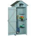 Wooden Garden Shed with 3 Shelves in Blue - Little and Giant Explorers Outsunny