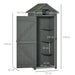 Wooden Garden Shed with Lockable Door in Grey - Little and Giant Explorers Outsunny
