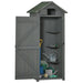 Wooden Garden Shed with Lockable Door in Grey - Little and Giant Explorers Outsunny