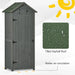 Wooden Garden Shed with Lockable Door in Grey - Little and Giant Explorers Outsunny