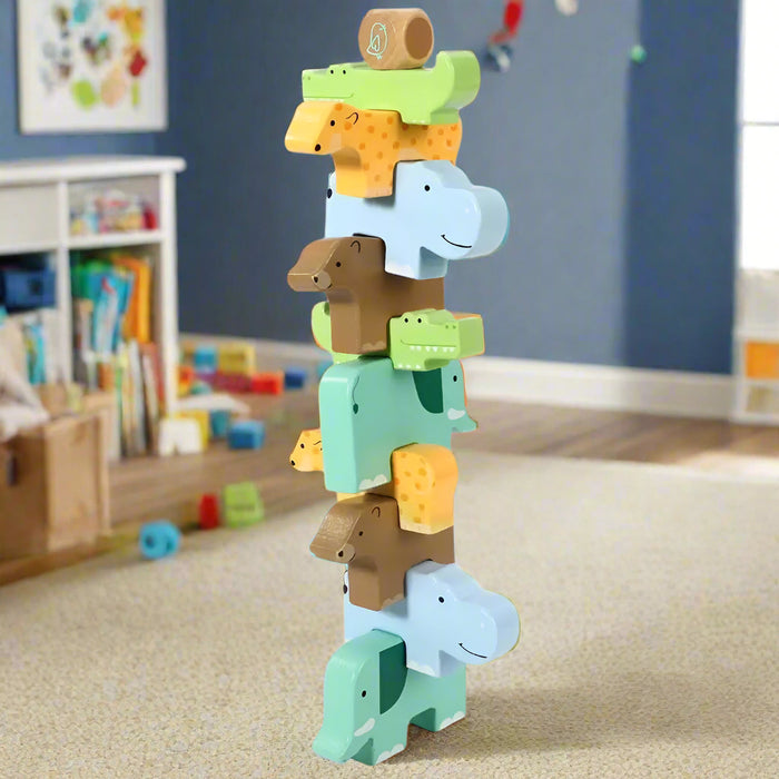 Balancing Wild Animal Stacking Toy - Little and Giant Explorers SOKA Play Imagine Learn
