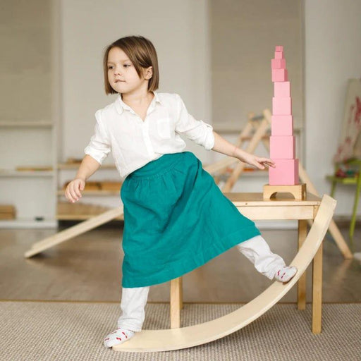 Wooden Wobble/Balance Board with Ropes - Little and Giant Explorers HOMCOM