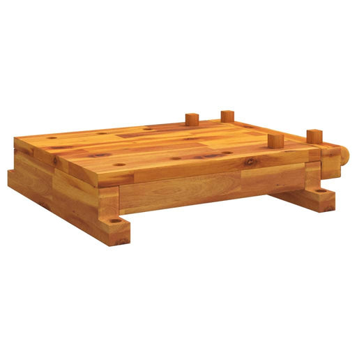 Workbench Tabletop with Vice in Solid Wood Acacia - Little and Giant Explorers vidaXL