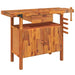 Workbench with Drawer and Vices in Solid Wood Acacia (124 x 52 x 83cm) - Little and Giant Explorers vidaXL