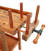 Workbench with Drawer and Vices in Solid Wood Acacia (124 x 52 x 83cm) - Little and Giant Explorers vidaXL