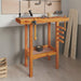 Workbench with Vices in Solid Wood Acacia (92 x 48 x 83cm) - Little and Giant Explorers vidaXL