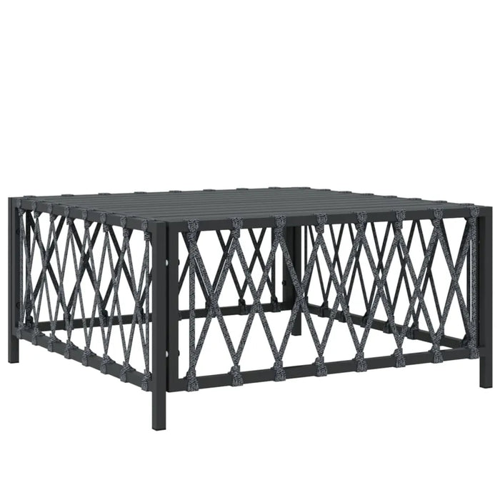 Woven Fabric Garden Table in Anthracite (70 x 70 x 34cm) - Little and Giant Explorers vidaXL