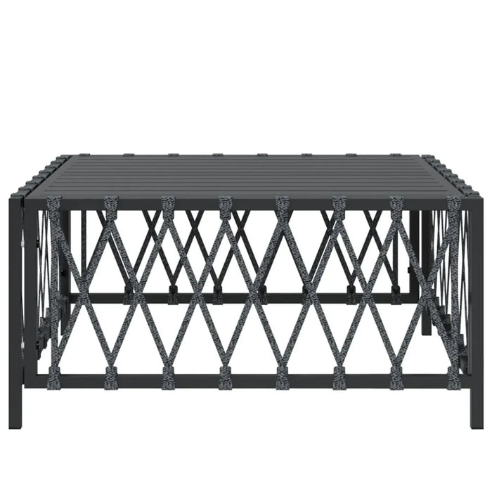 Woven Fabric Garden Table in Anthracite (70 x 70 x 34cm) - Little and Giant Explorers vidaXL