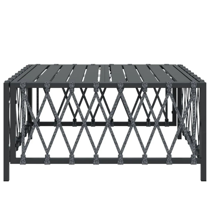 Woven Fabric Garden Table in Anthracite (70 x 70 x 34cm) - Little and Giant Explorers vidaXL