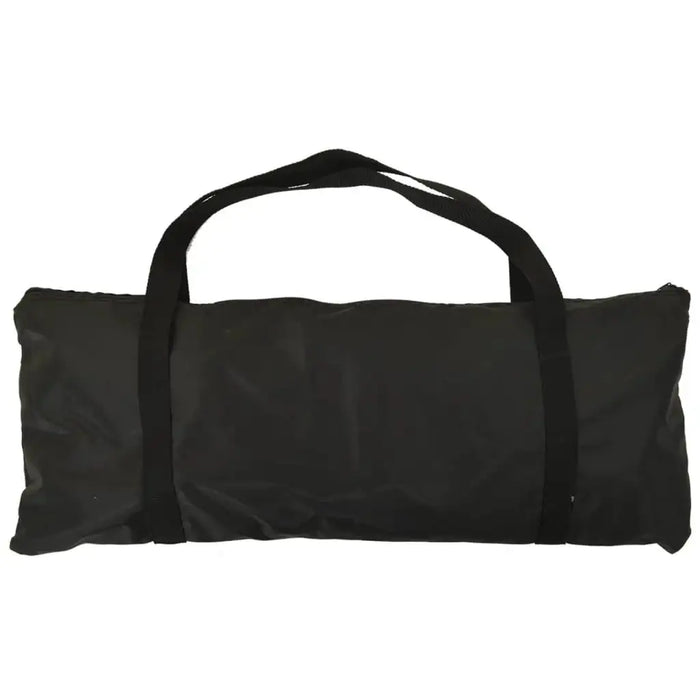 Black rectangular carrying bag with handles, suitable for portable sports equipment storage.