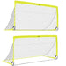Yellow Football Goal Set of 2 – 183x90cm Steel Frame | Portable with Carry Bag HOMCOM - Little and Giant Explorers HOMCOM