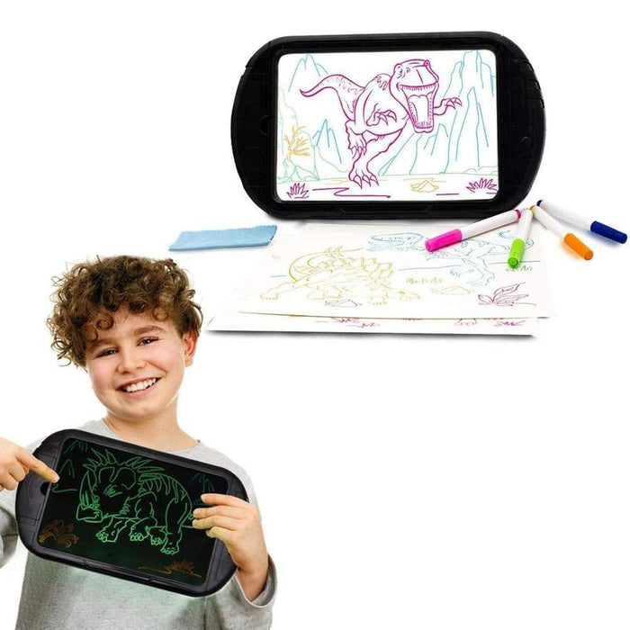 15.4 Inch Magic LED Light - Dinosaur Pictures - Magic Drawing Board - Little and Giant Explorers Doodle