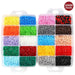 16000-piece iron bead art set with assorted colorful beads in clear storage box compartments