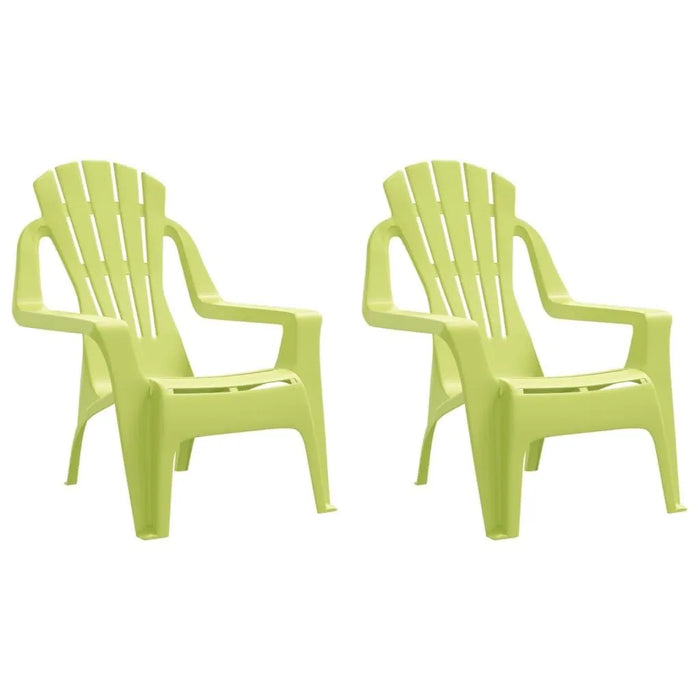 2 Children's Garden Chairs in Green - Little and Giant Explorers vidaXL