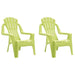 2 Children's Garden Chairs in Green - Little and Giant Explorers vidaXL