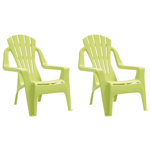 2 Children's Garden Chairs in Green - Little and Giant Explorers vidaXL