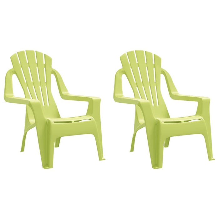 2 Children's Garden Chairs in Green - Little and Giant Explorers vidaXL