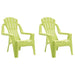 2 Children's Garden Chairs in Green - Little and Giant Explorers vidaXL