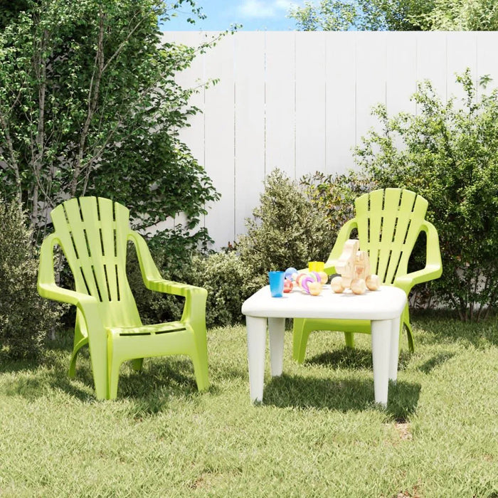 2 Children's Garden Chairs in Green - Little and Giant Explorers vidaXL