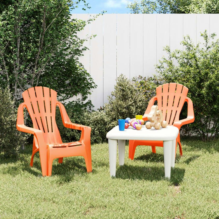 2 Children's Garden Chairs in Orange - Little and Giant Explorers vidaXL