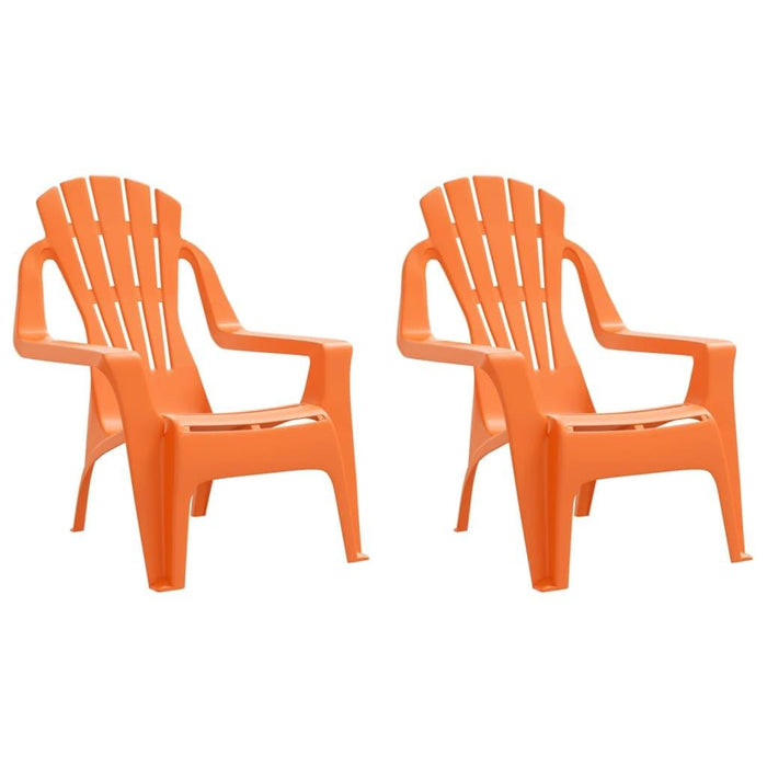 2 Children's Garden Chairs in Orange - Little and Giant Explorers vidaXL